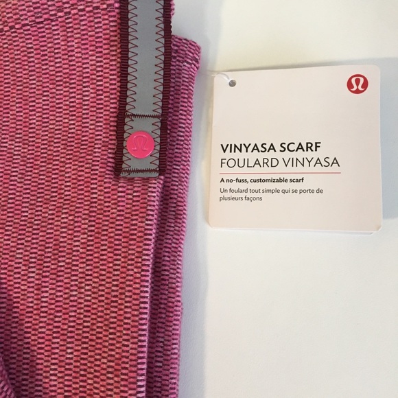 NEW Lululemon Pique Vinyasa Wine & Bon Bon Scarf - Picture 2 of 5